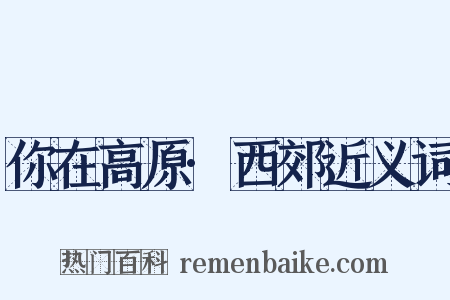 你在高原·西郊近义词是什么意思的图片